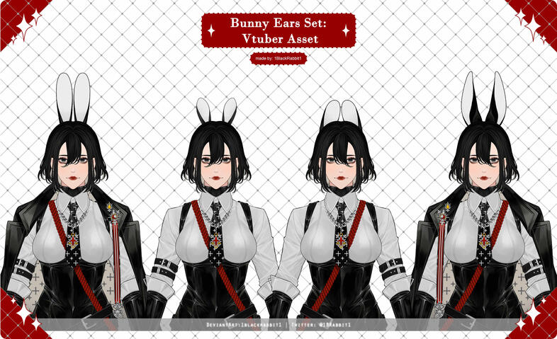 Bunny Ears Set: Vtuber Asset