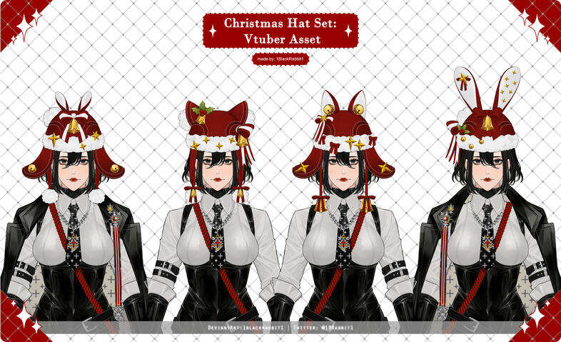 Christmas Hat Set: Vtuber Asset